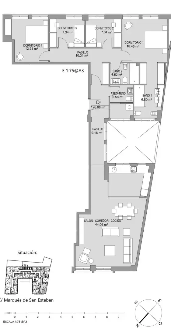 Wohnung 165 m² in Gijón / Xixón
