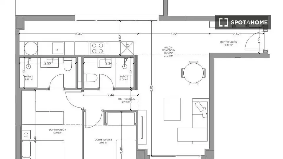 Habitación 81 m², Málaga