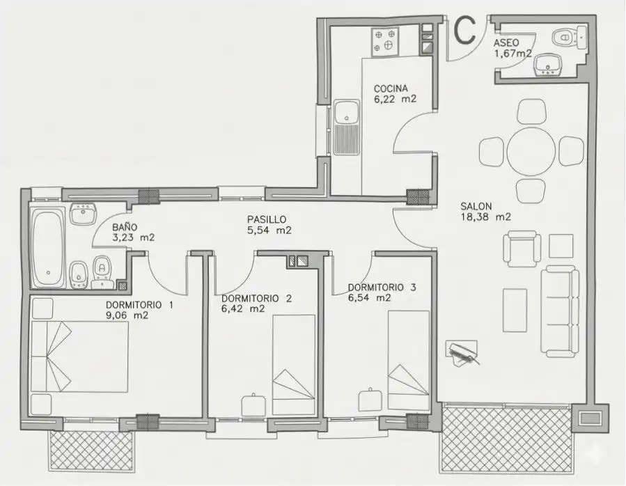 Appartement 90 m² à La Línea de la Concepción