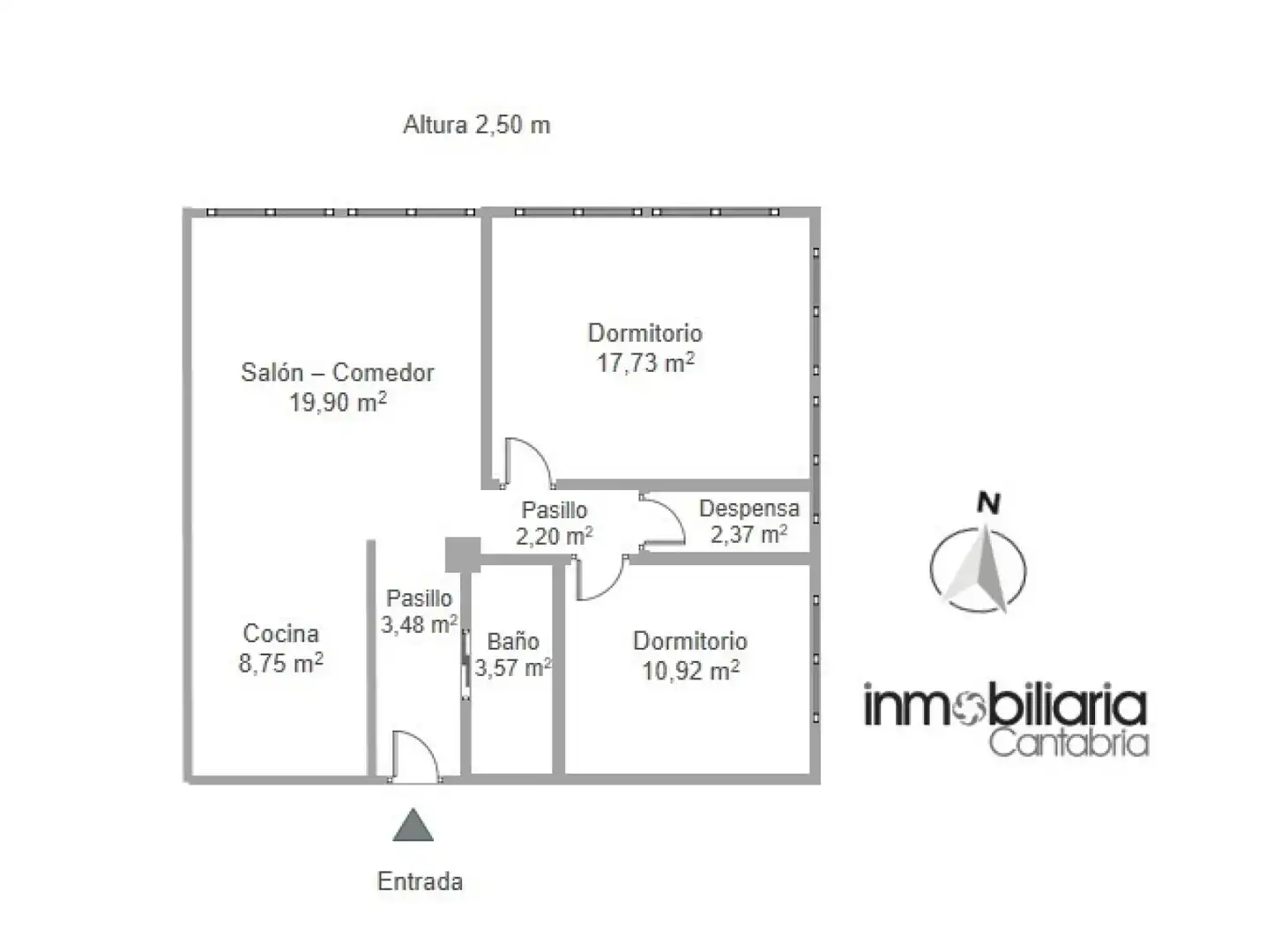 Piso de 65 m² en Los Corrales de Buelna