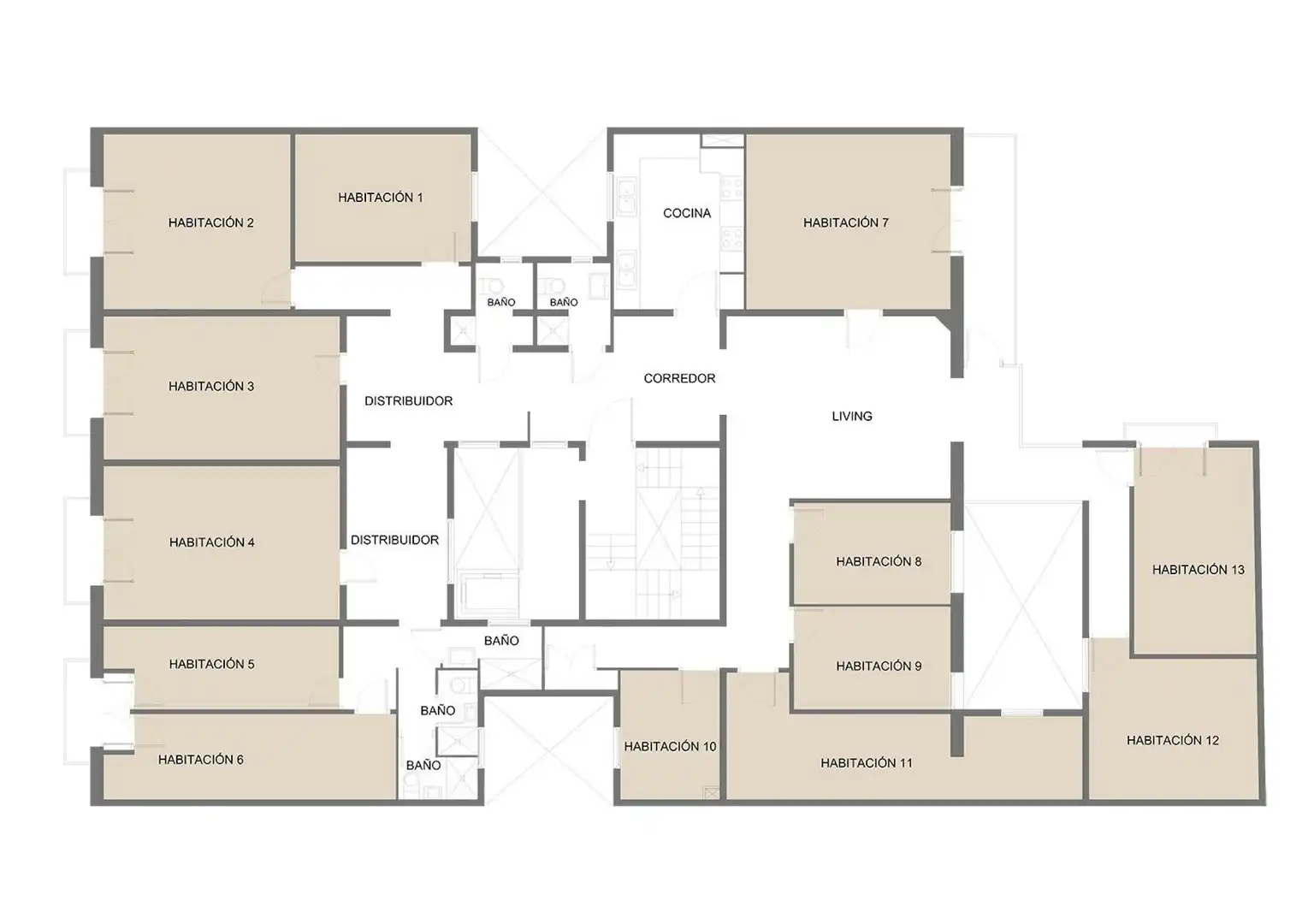 Habitación 350 m², Barcelona