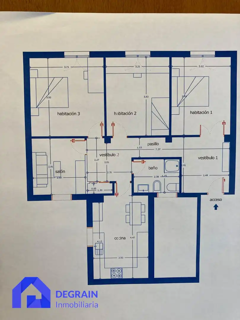 Piso de 81 m² en Oviedo