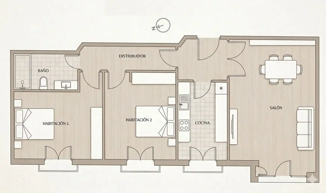 Piso de 75 m² en Albacete
