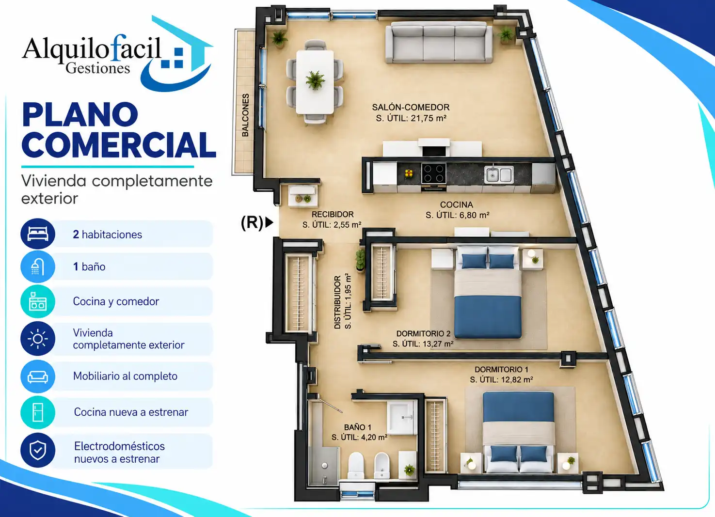 Apartamento 78 m² em Murcia
