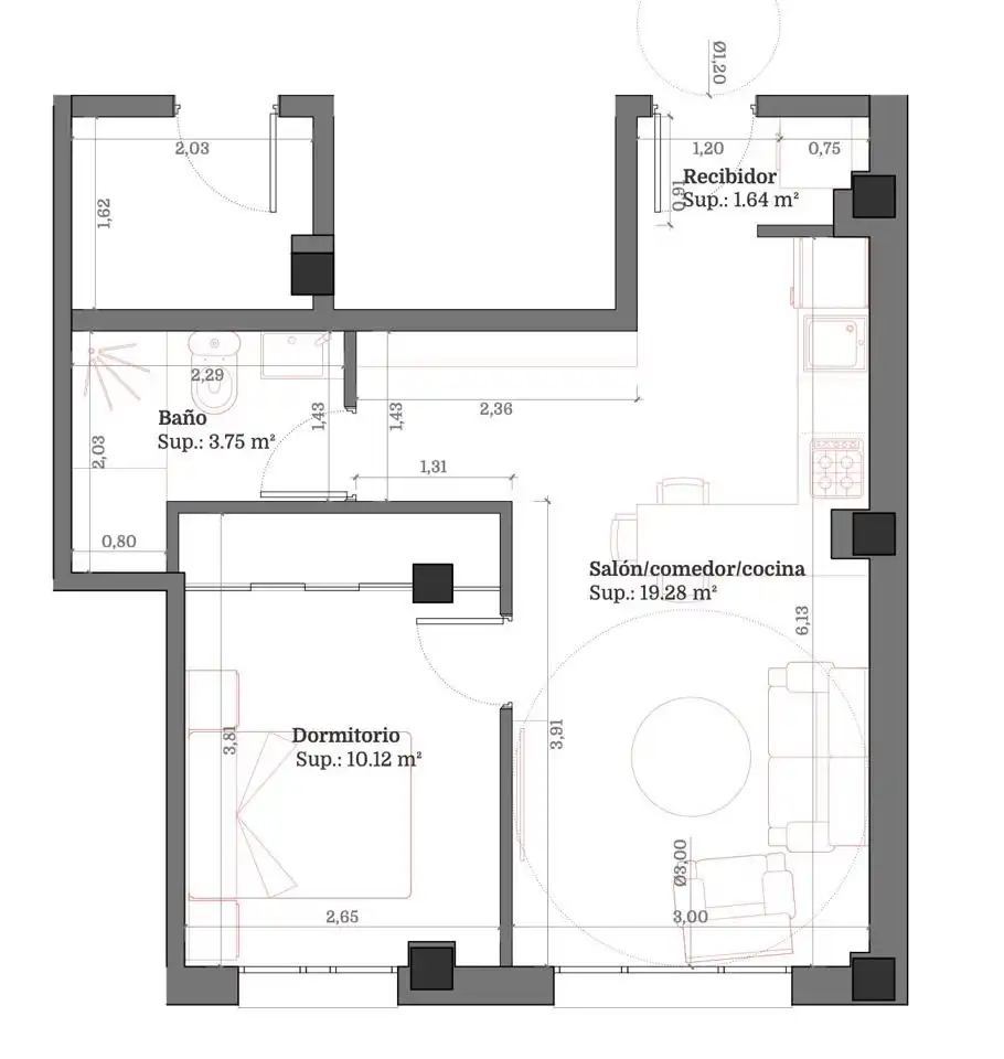 Piso de 42 m² en Alcobendas