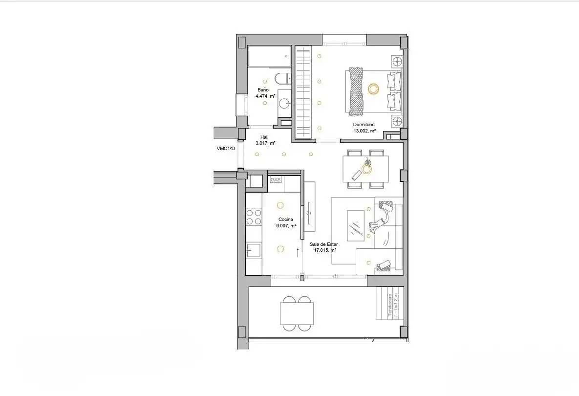 Pis de 56 m² a Tudela