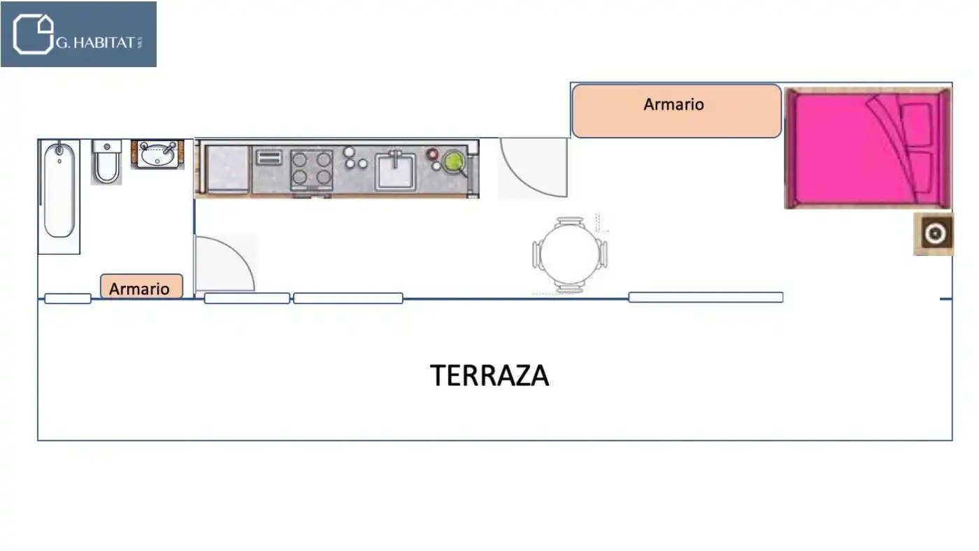 Piso de 22 m² en Barcelona
