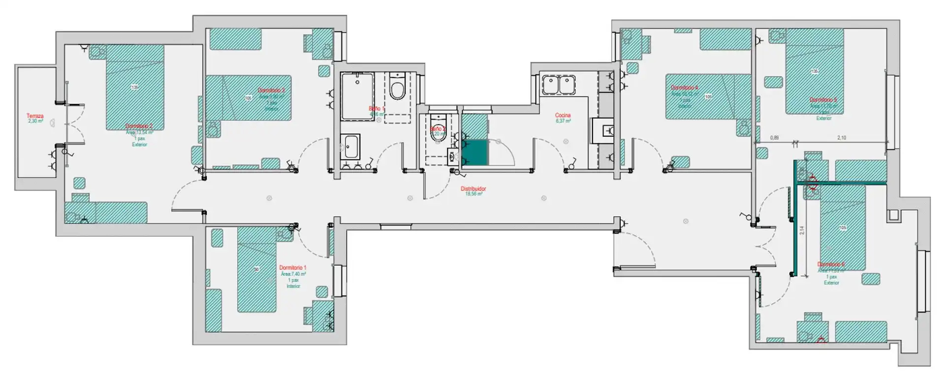 Habitación 97 m², Barcelona