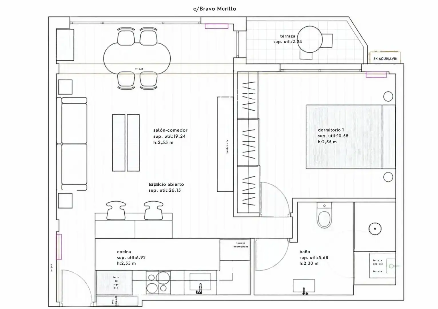 Piso de 61 m² en Madrid