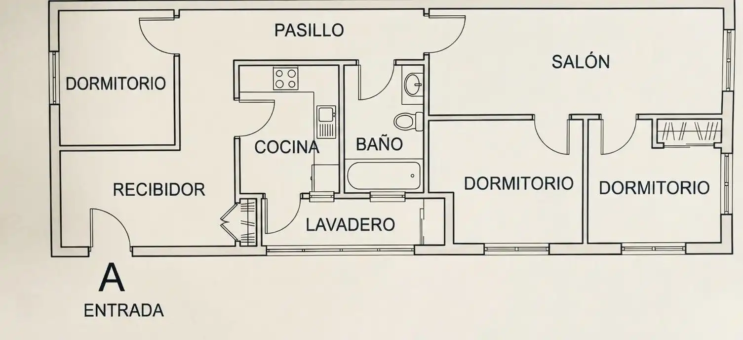 Piso de 102 m² en Puertollano