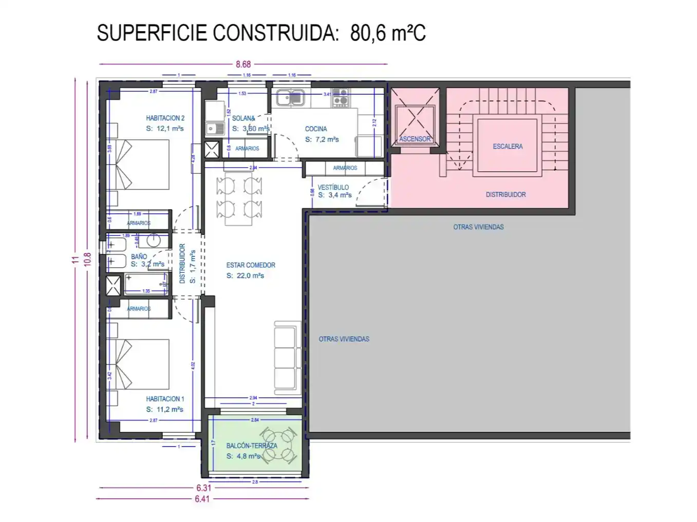 Piso de 81 m² en Santa Cruz de Tenerife