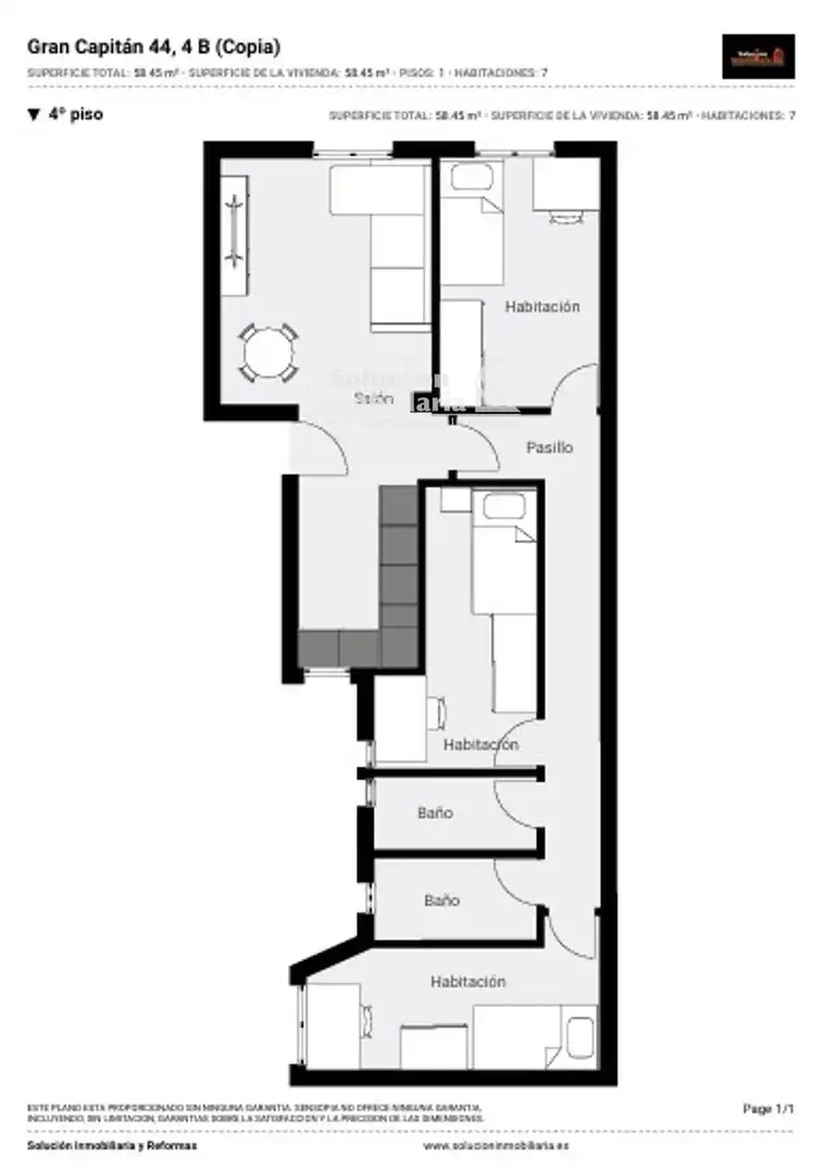 Piso de 74 m² en Salamanca