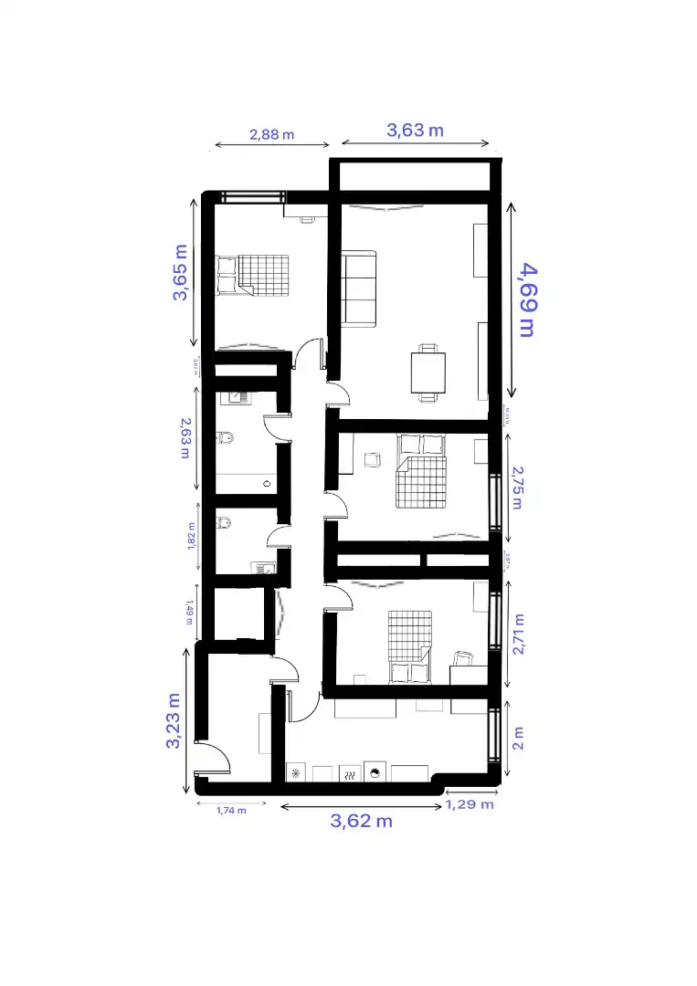 Piso de 125 m² en Salamanca