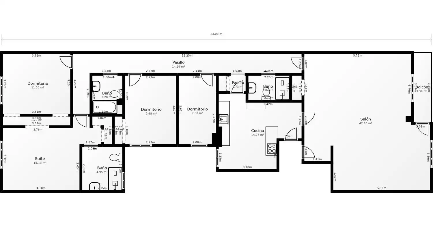 Piso de 140 m² en Zaragoza