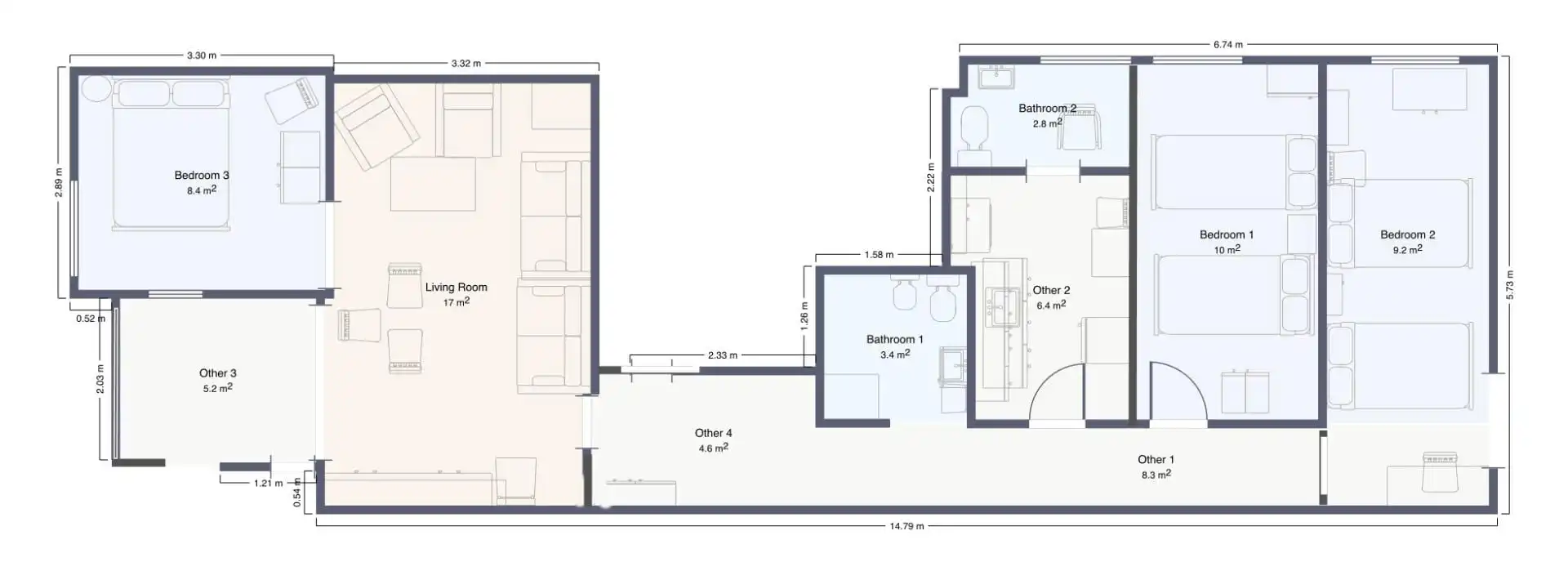 Piso de 79 m² en Cullera