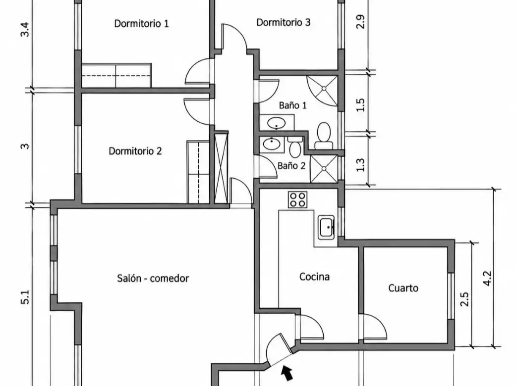 Pis de 120 m² a Madrid