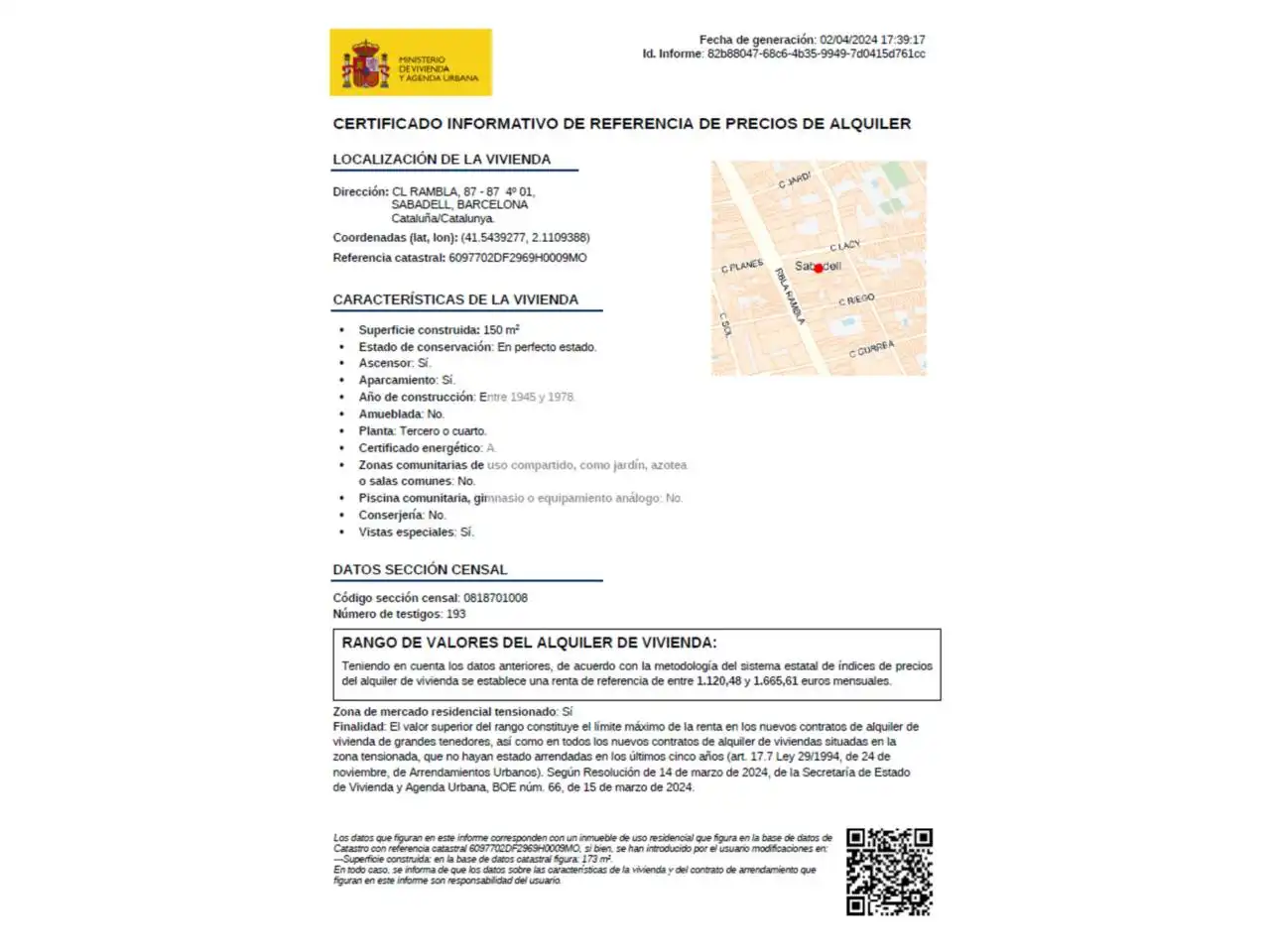 Piso de 173 m² en Sabadell