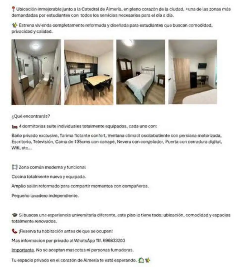 Habitación 112 m², Almería