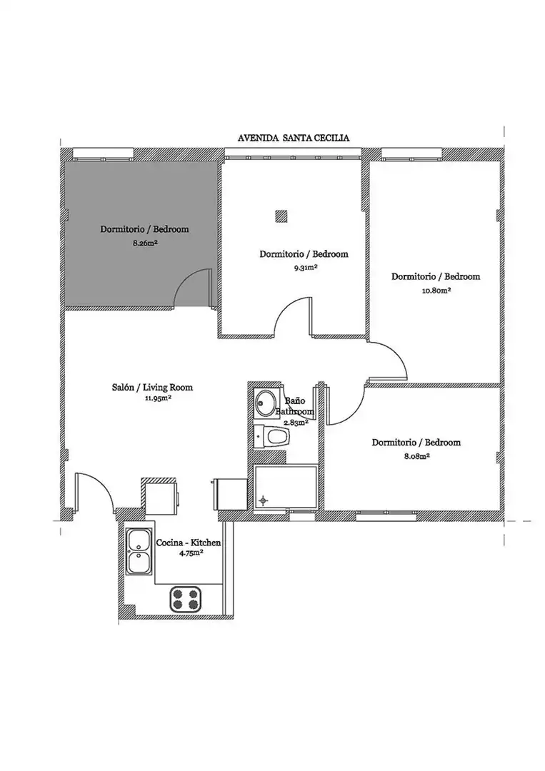 Habitación 70 m², Sevilla