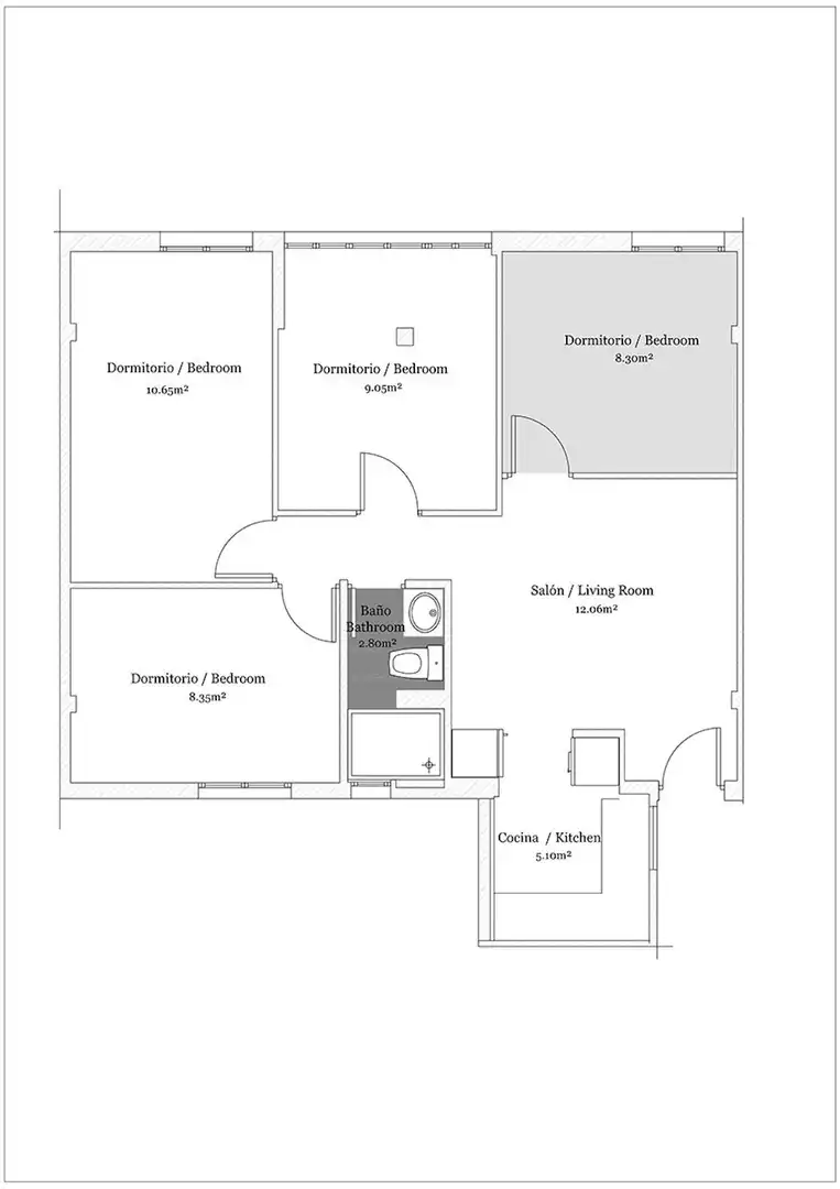 Habitación 70 m², Sevilla