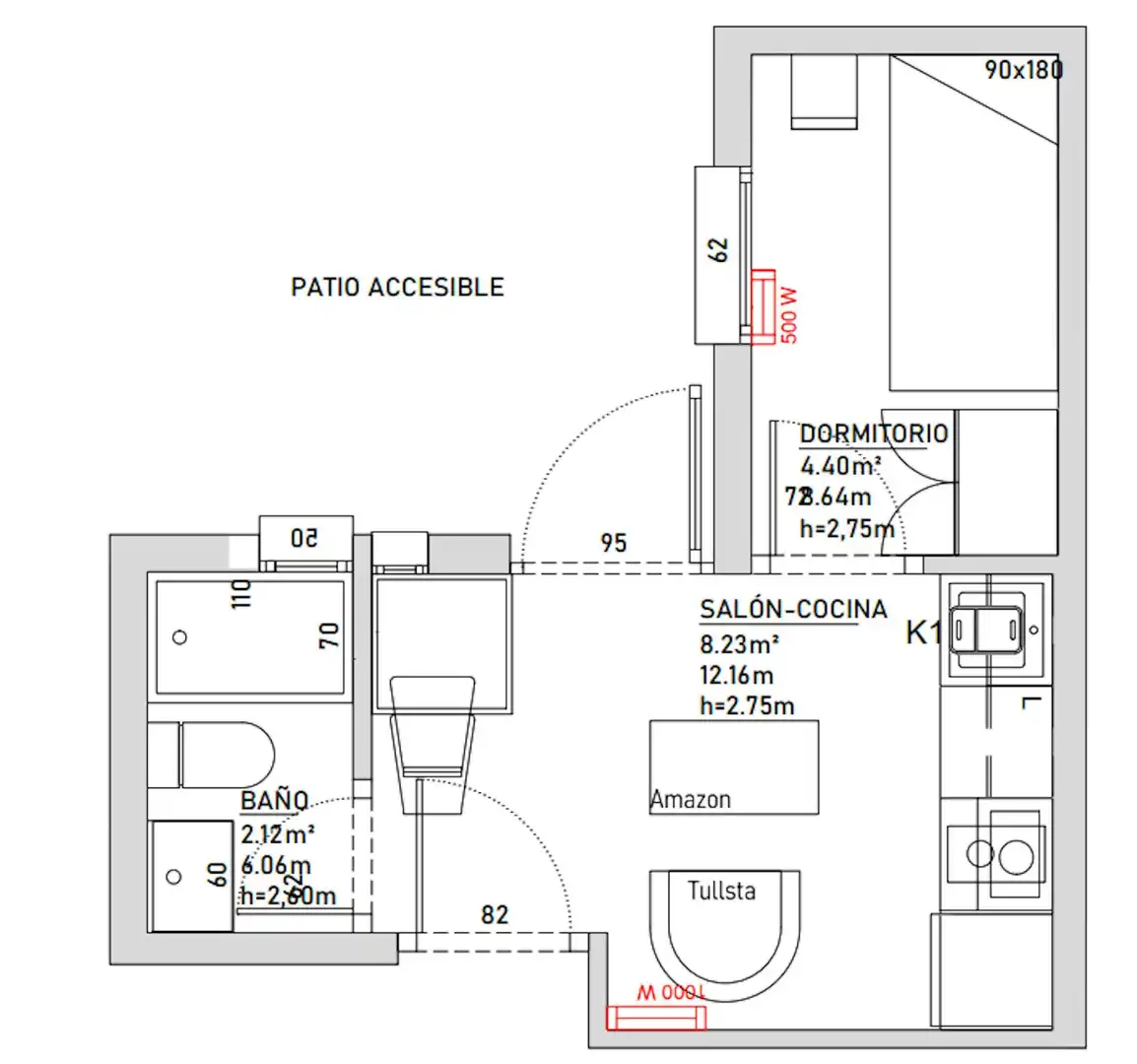Piso de 19 m² en Madrid