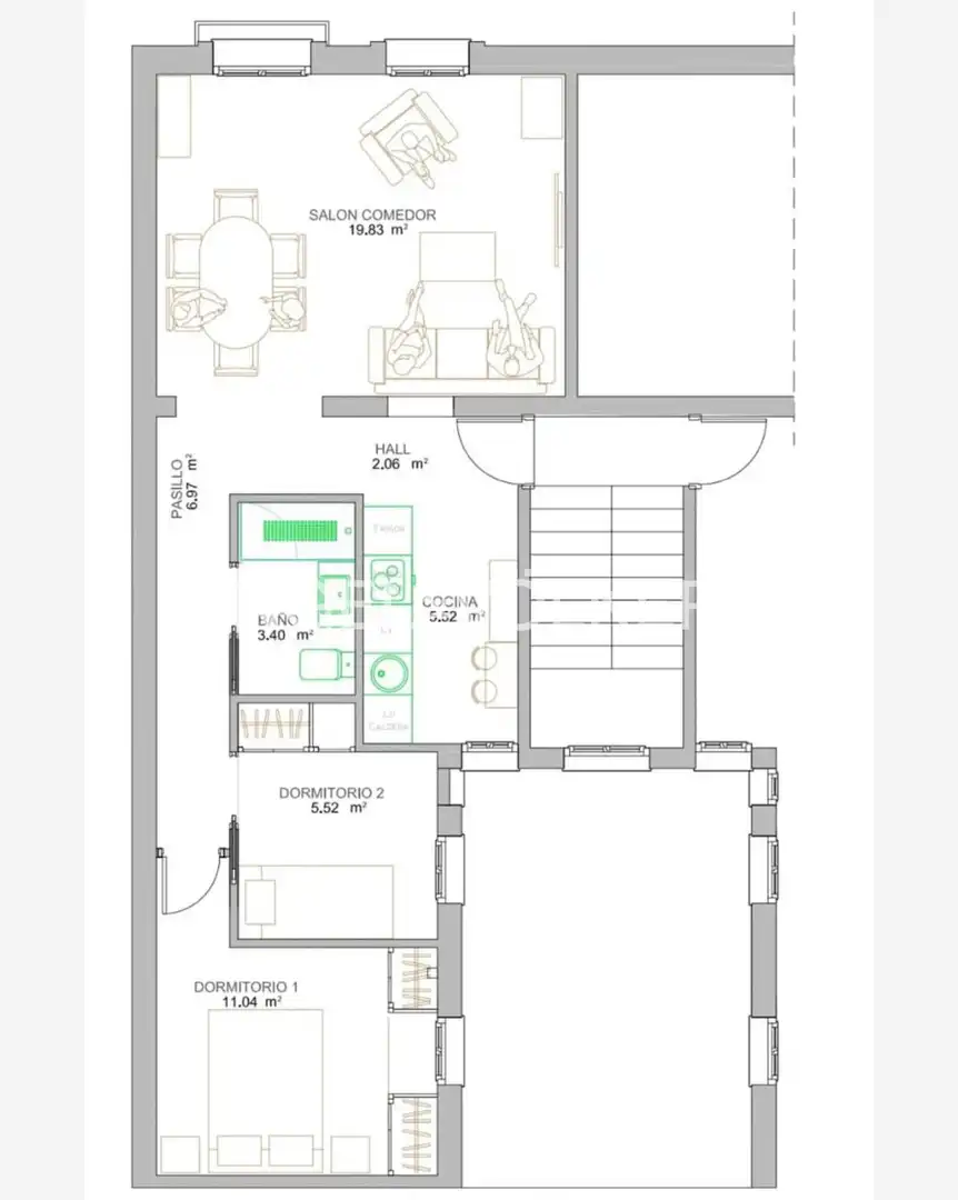 Piso de 71 m² en Madrid