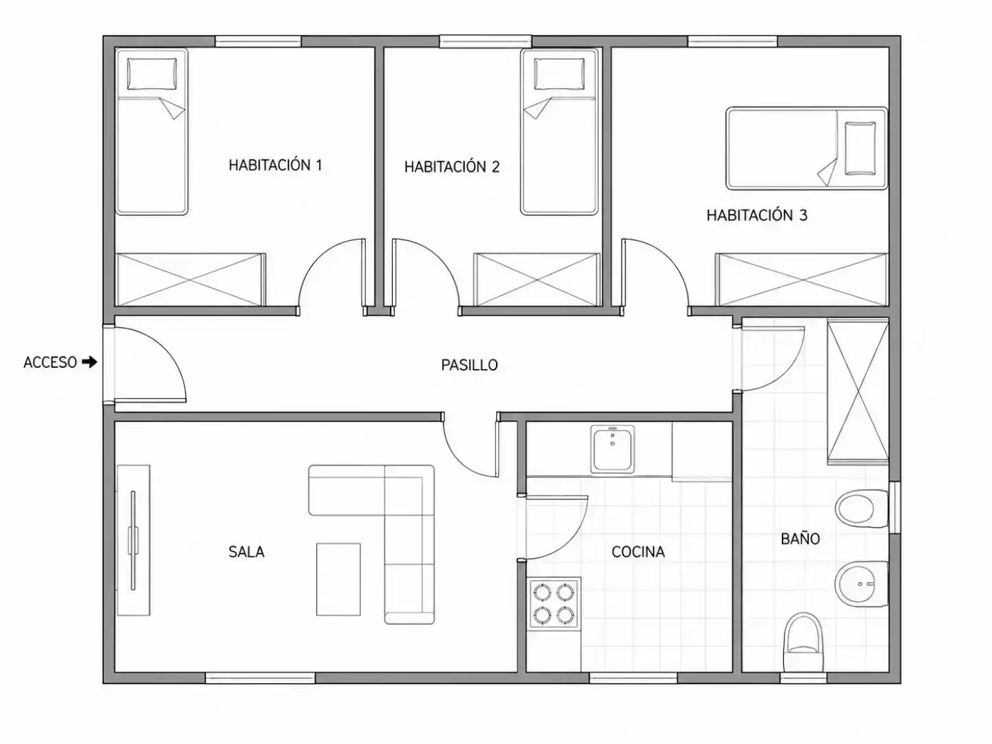 Habitación 70 m², Salamanca