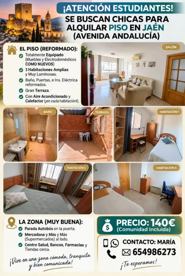 Piso de 90 m² en Jaén