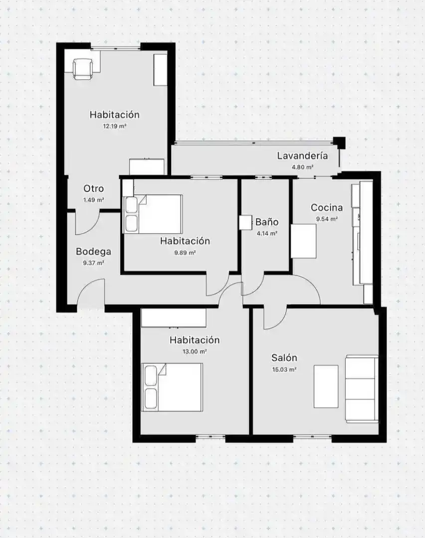 Piso de 90 m² en Ponferrada