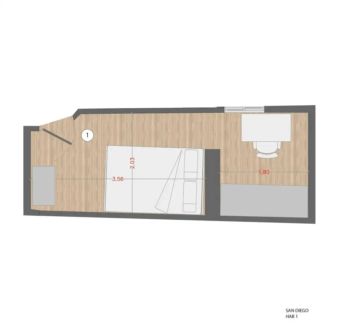 Habitación 45 m², Madrid