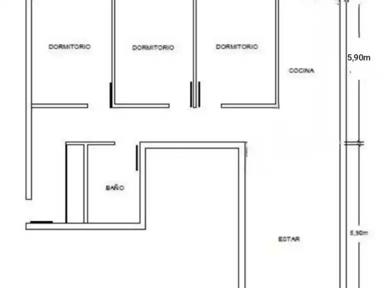 Piso de 107 m² en Narón