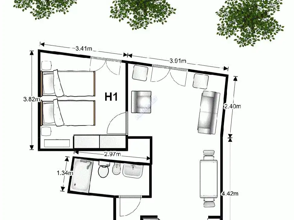 Wohnung 46 m² in Granada