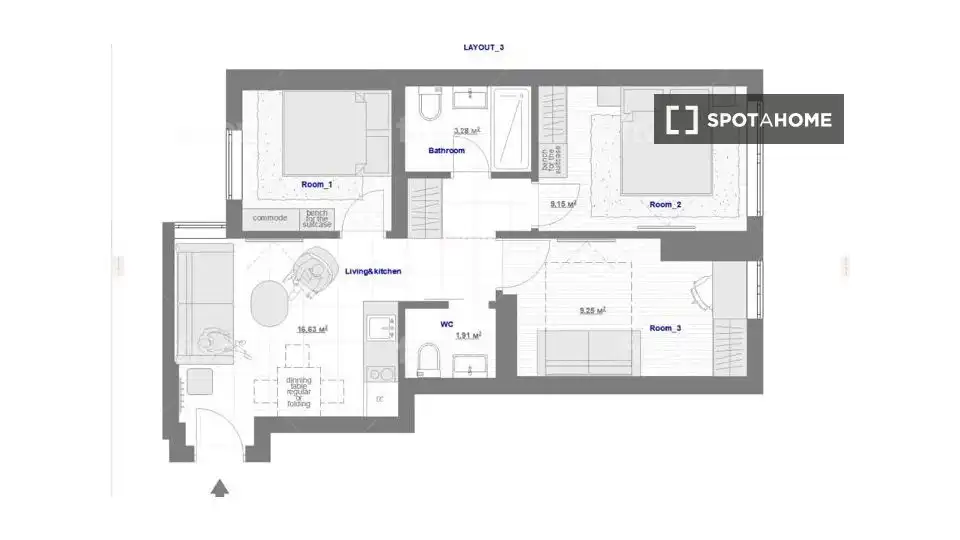 Habitación 75 m², San Sebastián