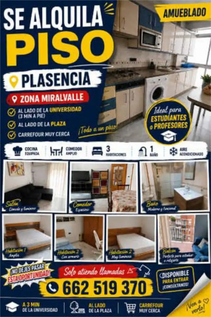 Piso de 90 m² en Plasencia