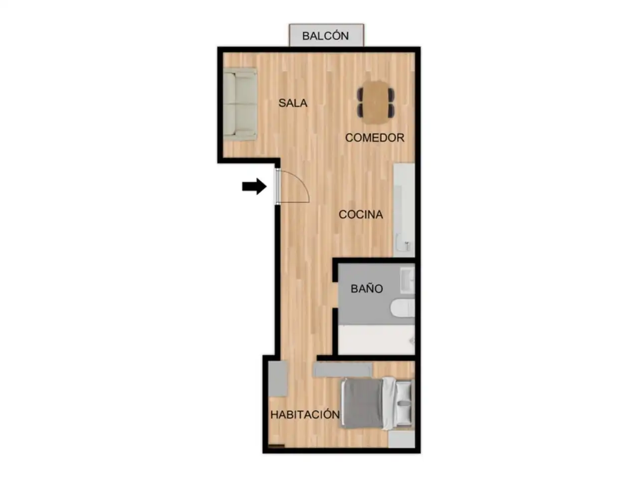 Piso de 42 m² en Barcelona
