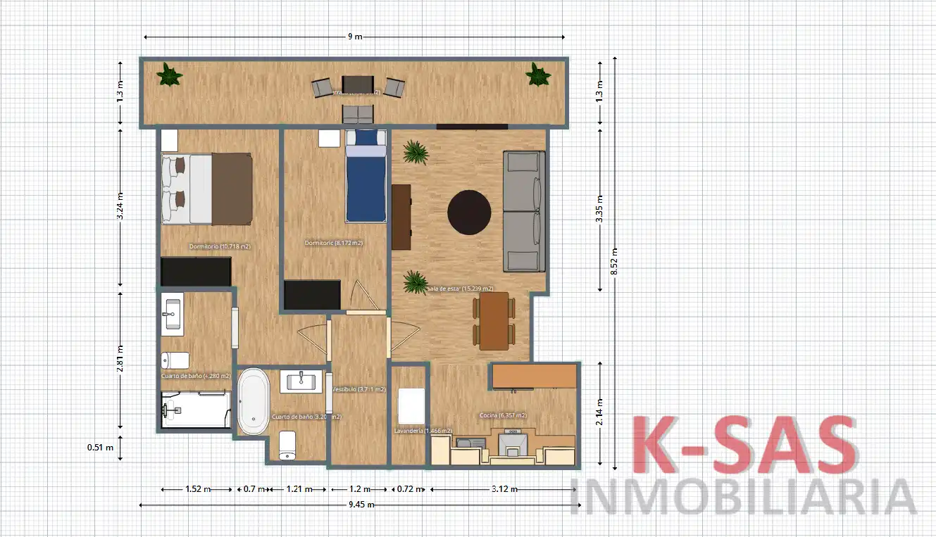 Piso de 67 m² en Esplugues de Llobregat
