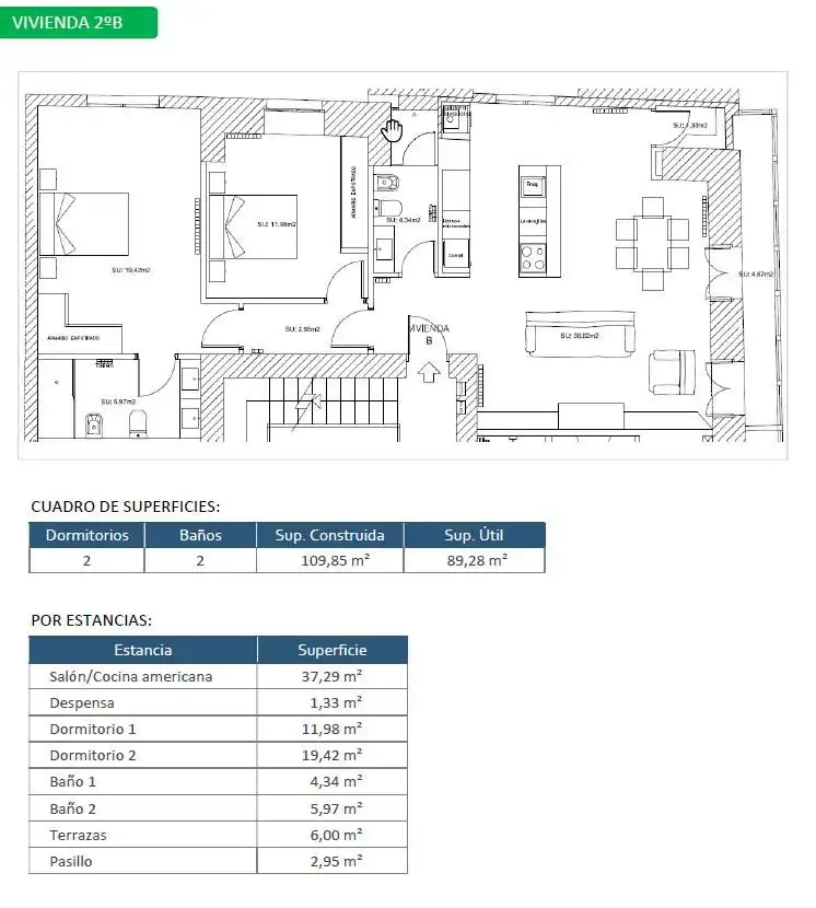 Piso de 89 m² en Ferrol