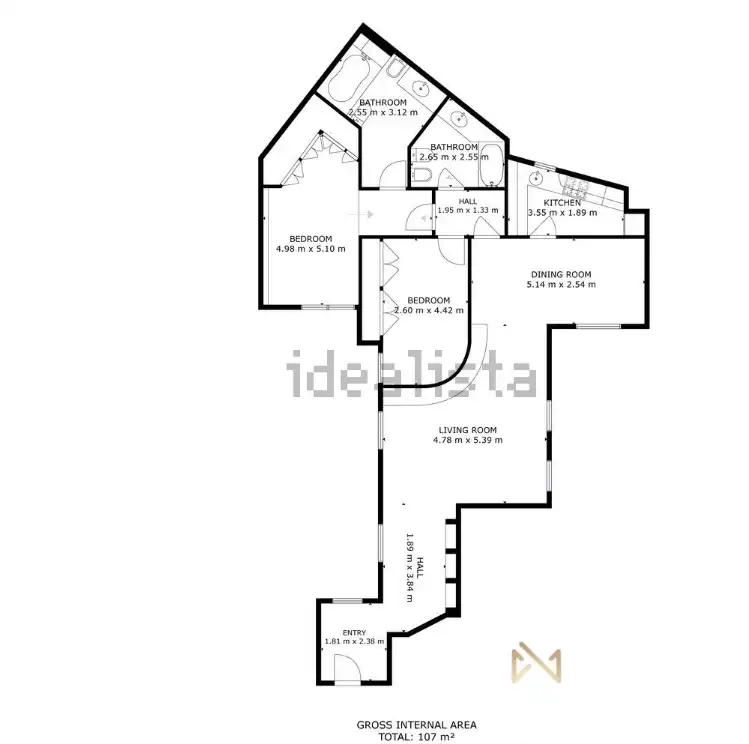 Piso de 107 m² en Bilbao