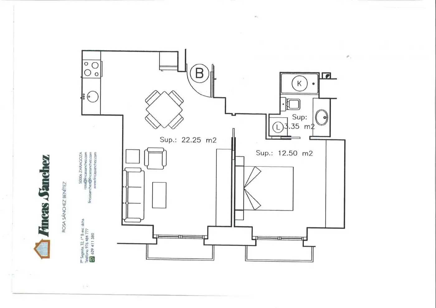 Pis de 41 m² a Saragossa