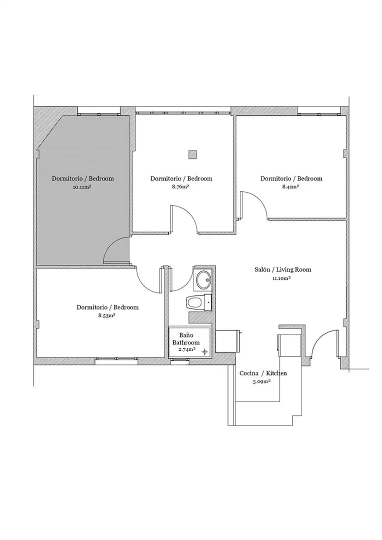 Habitación 70 m², Sevilla