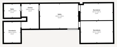 Pis de 62 m² a Madrid