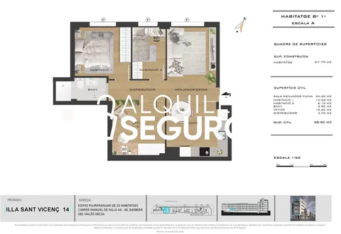 Pis de 68 m² a Barberà del Vallès
