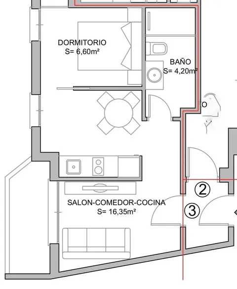 Wohnung 40 m² in Madrid