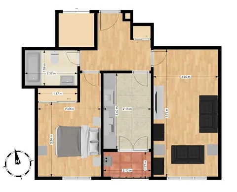 Квартира 66 м² у León