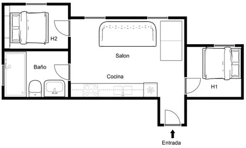 Pis de 37 m² a Madrid