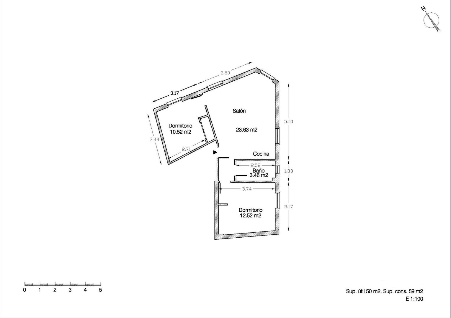 Wohnung 59 m² in Granada