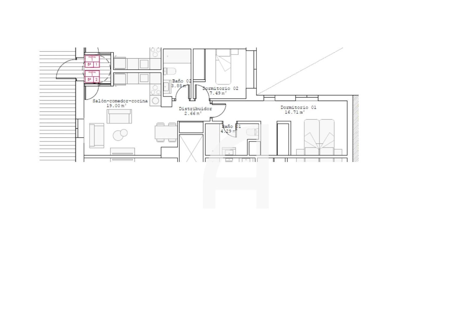 Pis de 66 m² a Madrid