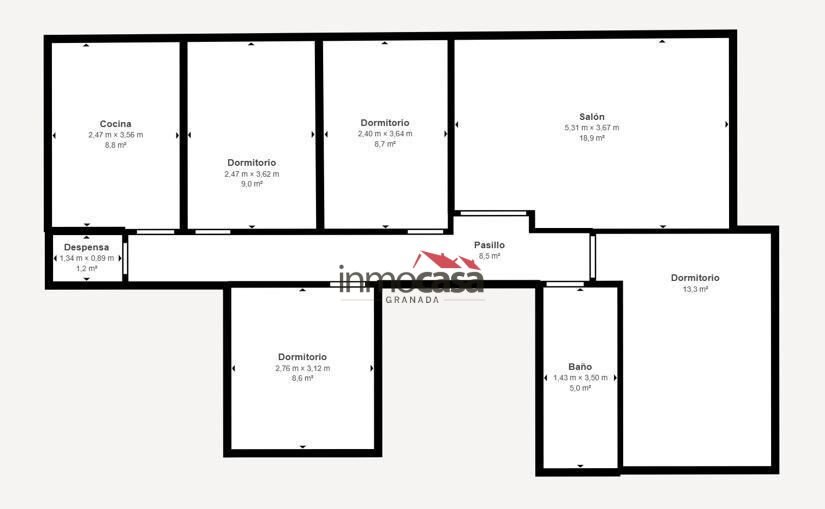 Piso de 98 m² en Armilla