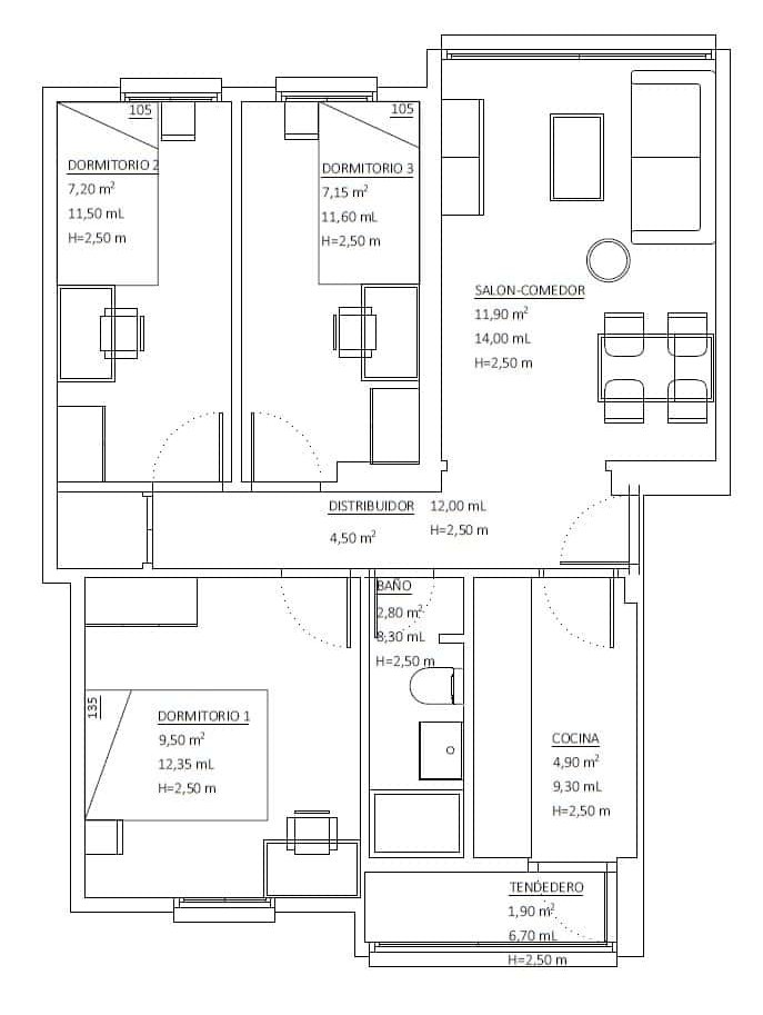 Appartamento 64 m² a Madrid