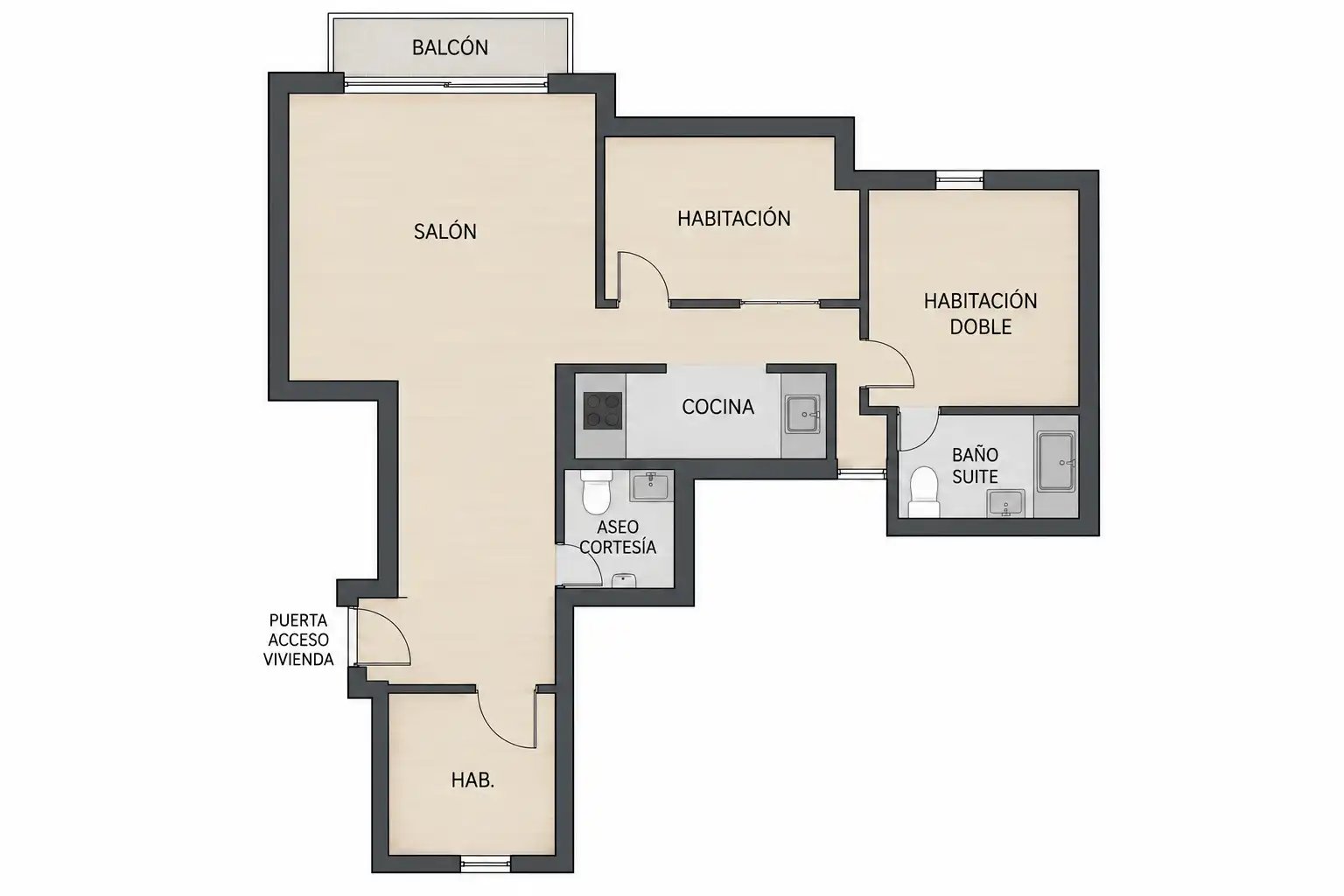 Wohnung 79 m² in Barcelona